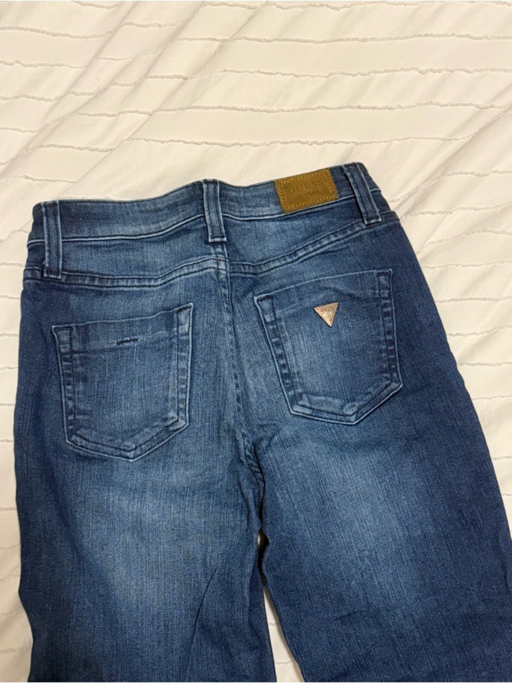 Guess Blue Denim Jeans with Triangle Logo Patch